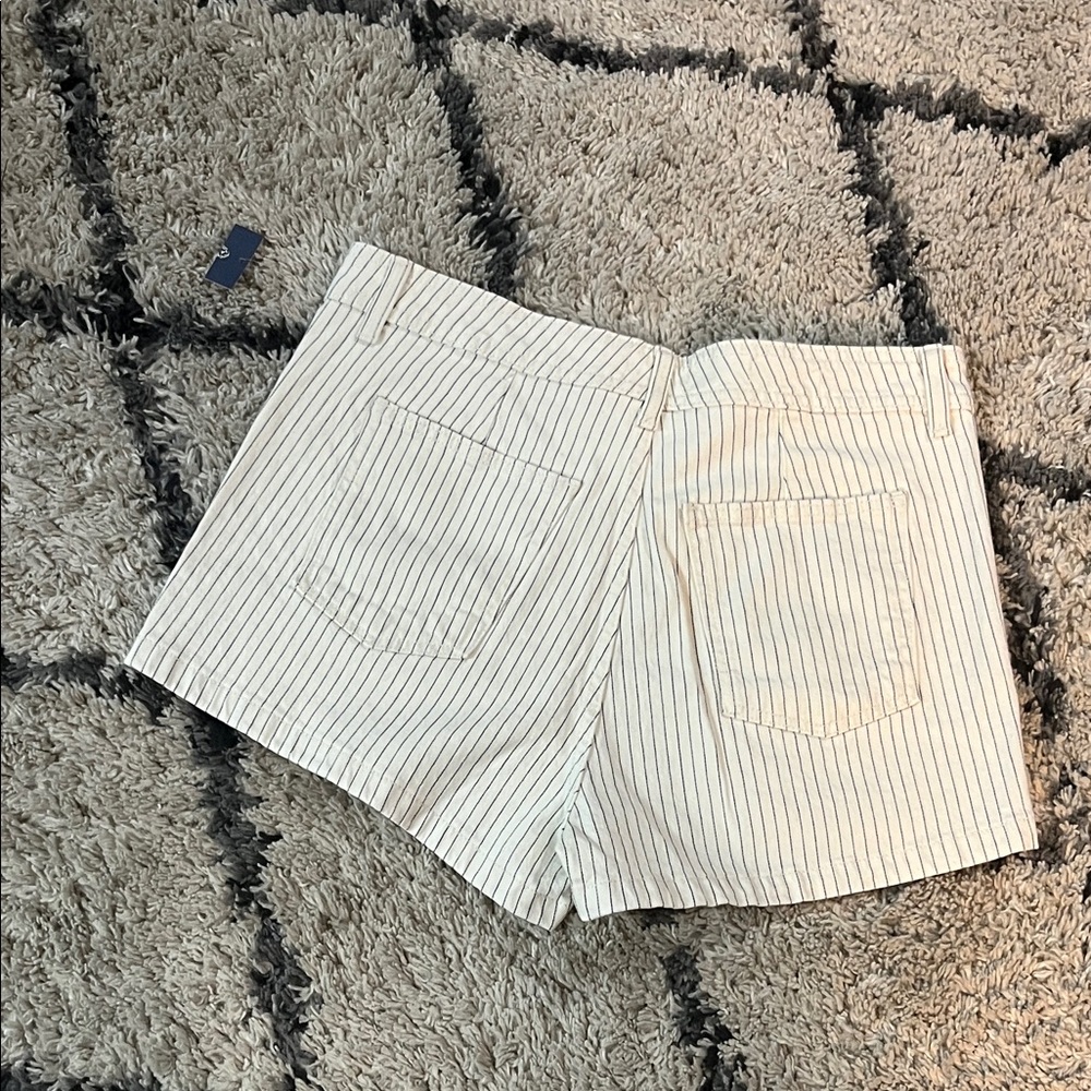 Universal Thread High Rise Striped Shorts - Cream and Blue {14} - Picture 5 of 7